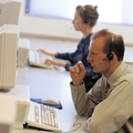 Call centre staff answering enquiries