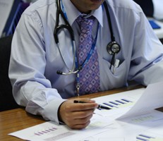 Doctor at desk