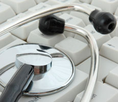 Keyboard with stethoscope