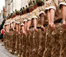 Marching soldiers