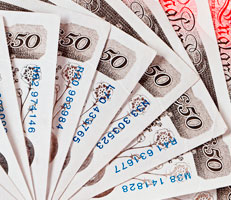 Fifty pound notes