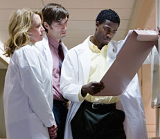 Doctors checking notes