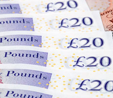 British pound notes
