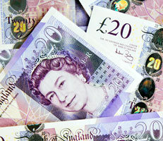 Twenty pound notes