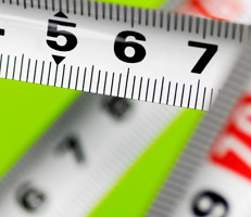 section of a tape measure