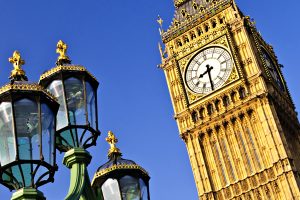 Big Ben and gas lights