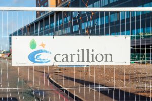 Carillion sign on a closed building