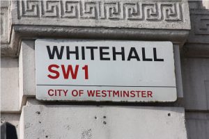 Street sign showing Whitehall SW1