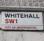 Street sign showing Whitehall SW1