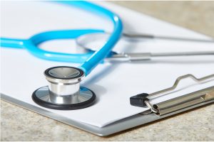 Stethoscope on clipboard