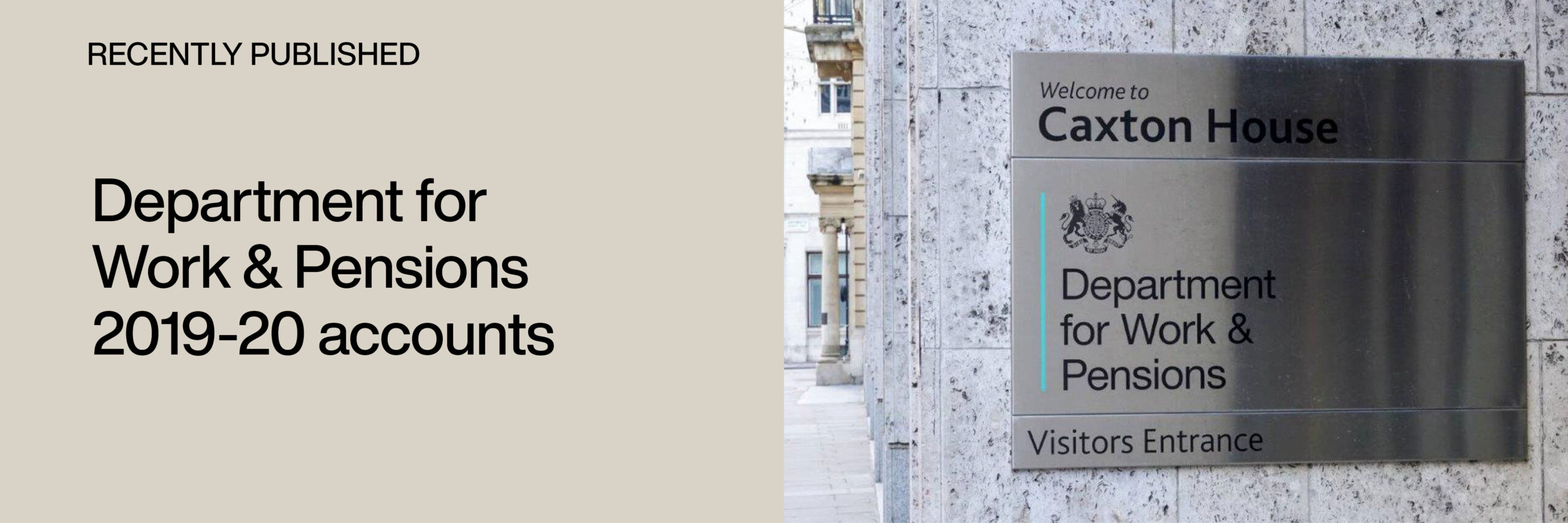 Department for Work and Pensions 201920 accounts National Audit Office (NAO)