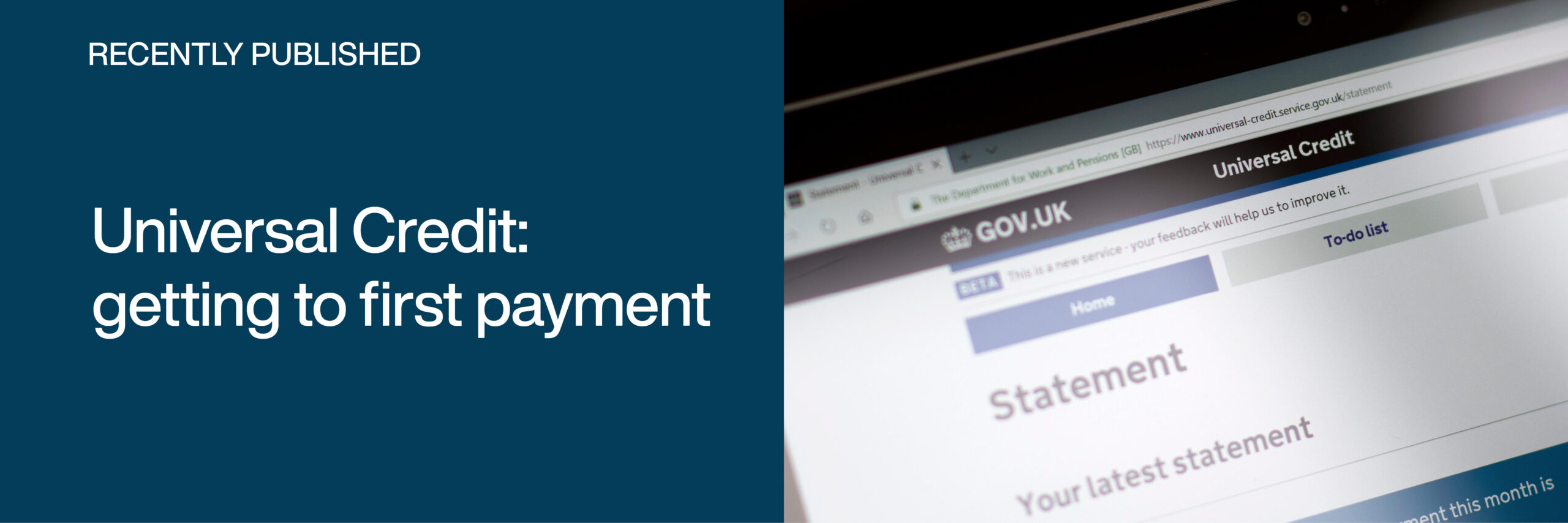 Universal Credit getting to first payment National Audit Office (NAO)
