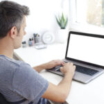Man working on laptop
