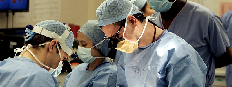 Surgeons in an operating room