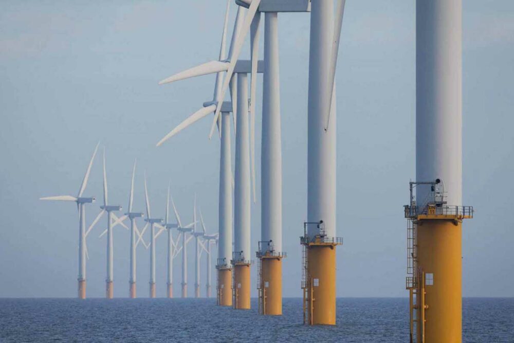 Wind turbines at sea