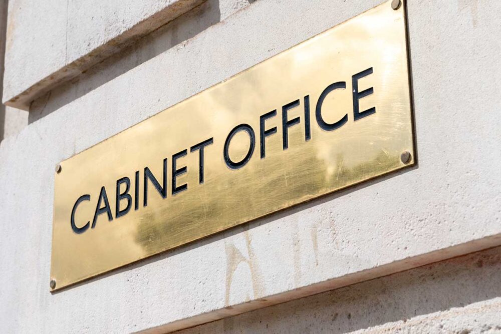 Sign for the Cabinet Office