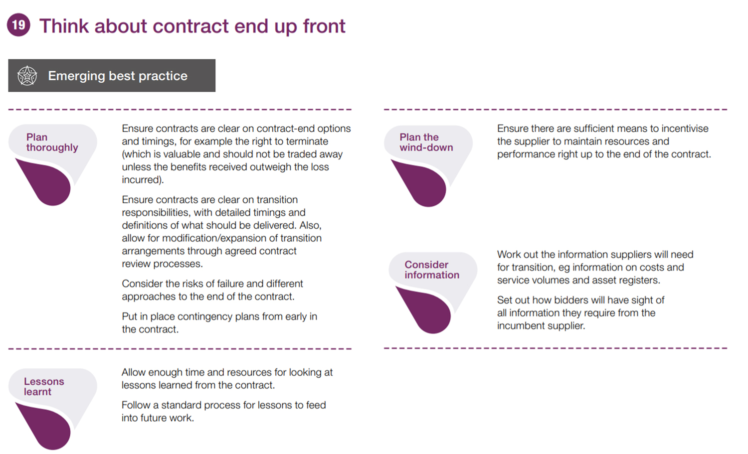 An image of contract planning insight 19 from NAO guide to commercial and contract management